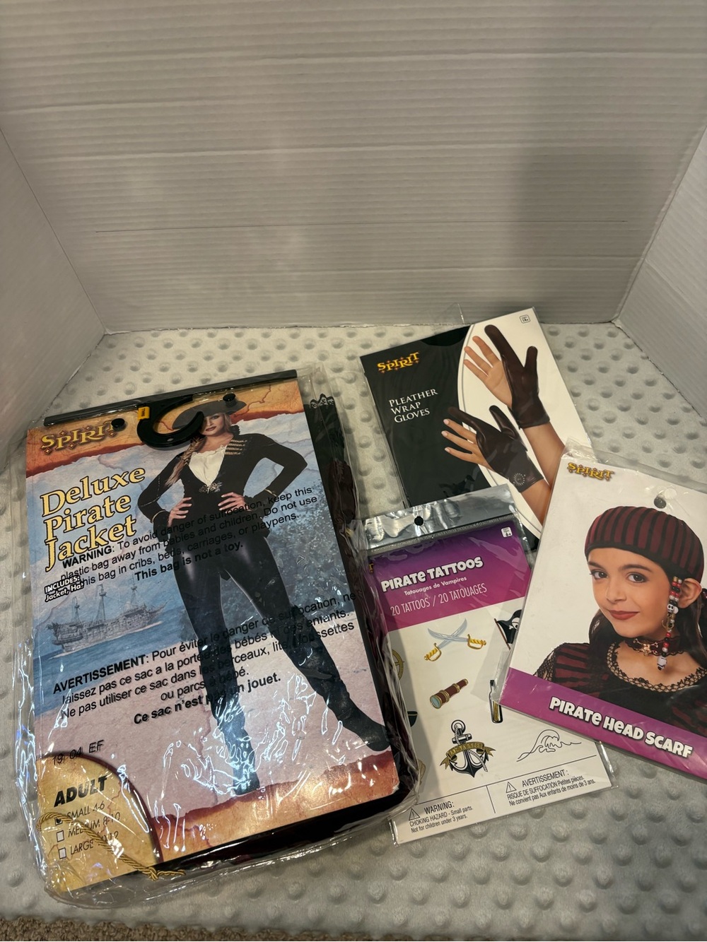 Spirit Pirate Costume Accessories Set - Black, Brown, Purple